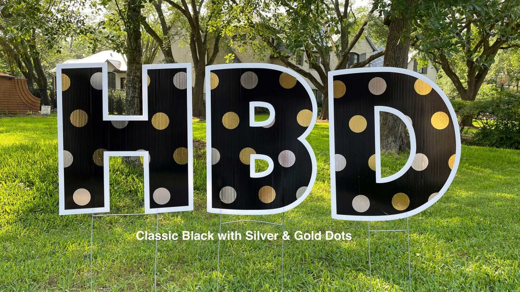 CLASSIC BLACK W/ SILVER & GOLD DOTS
